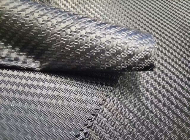 400D filament with widened vertical four-line twill pattern polyester fabric