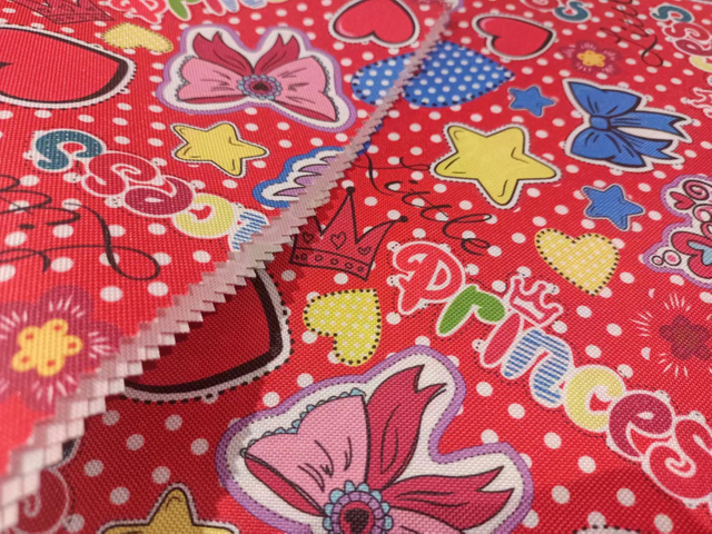 Printed RPET 600D oxford polyester fabric(crown)