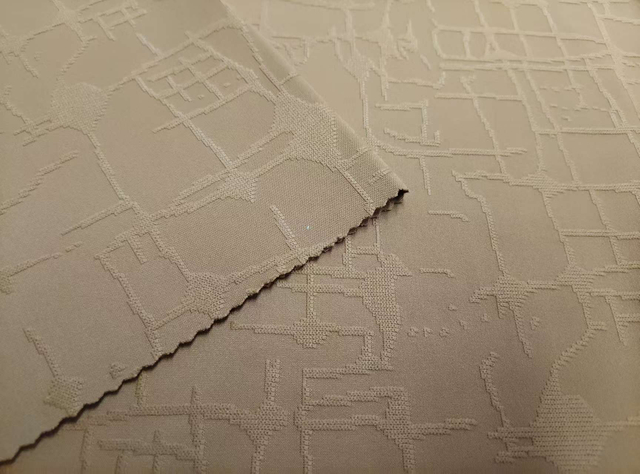 Knitted Irregular City Wall Patterned Jacquard nylon fabric