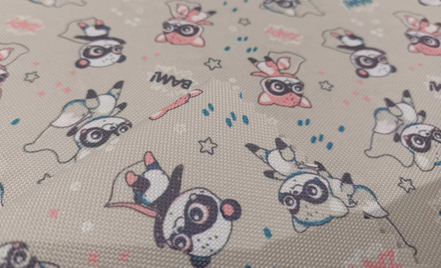 Printed RPET 600D oxford polyester fabric