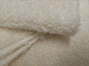 Teddy textured white polyester fabric
