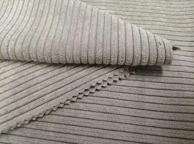 Nylon polyester fabric 4.5 stripe weft elastic corduroy