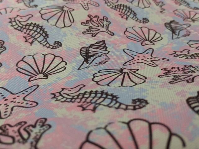 Printed RPET 600D oxford polyester fabric...