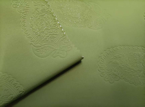 320D Nylon Taslan Composite 150G Jersey Fabric with High-Frequency Embossed Leaf Pattern