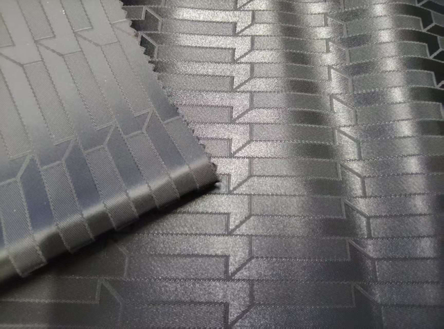 Nylon Medium Twill Jacquard with Numerical Grid Patterns