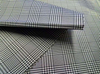 Yarn-dyed black and white large-small check polyester fabric