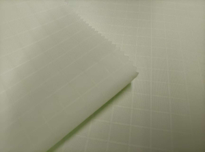 RPET300D ripstop with matt-TPU lamination on top polyester fabric