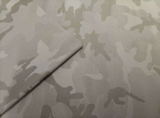 Knitted Jacquard with Camouflage Pattern nylon fabric