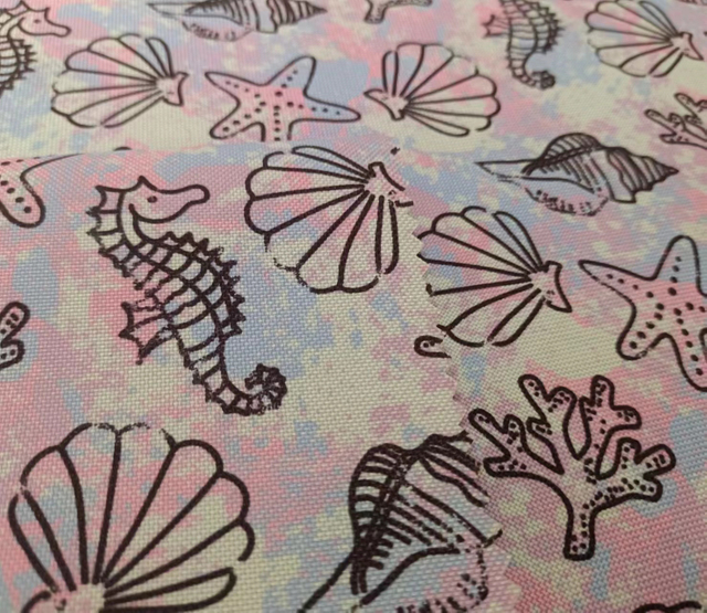 Printed RPET 600D oxford polyester fabric...