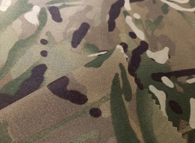 210D nylon with water printed pattern and silicon coating