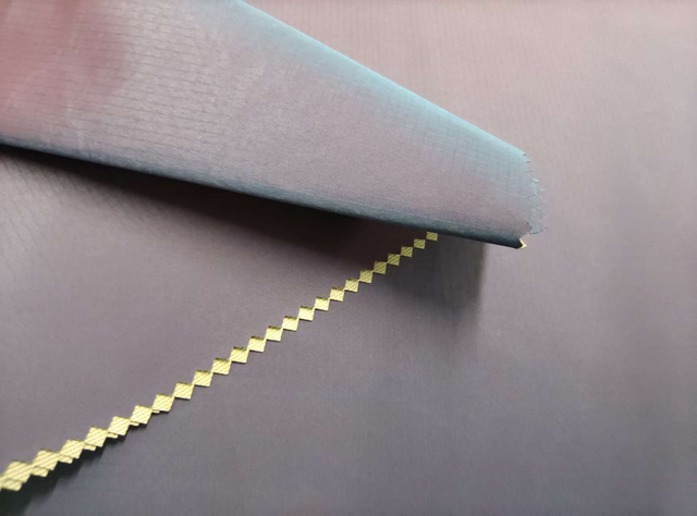 Nylon-Polyester Cationic Double-line Check Three-proof Fabric