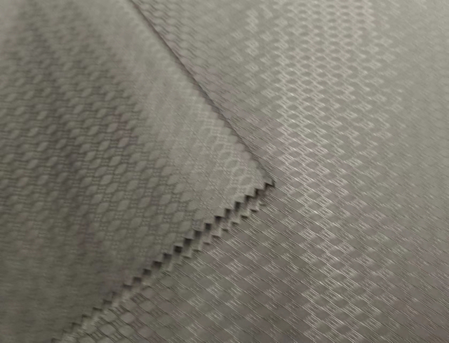 Recycled 70D nylon fabric diamond jacquard