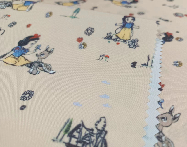 Printed 300D oxford polyester fabric (yellow) 