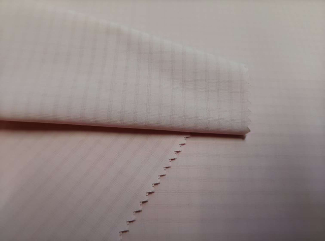 T800 three line grid Cool Silk Cotton polyester fabric
