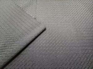 150D elastic filament with vertical stripe jacquard twill pattern polyester fabric