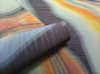 Rainbow warp beam printing polyester fabric