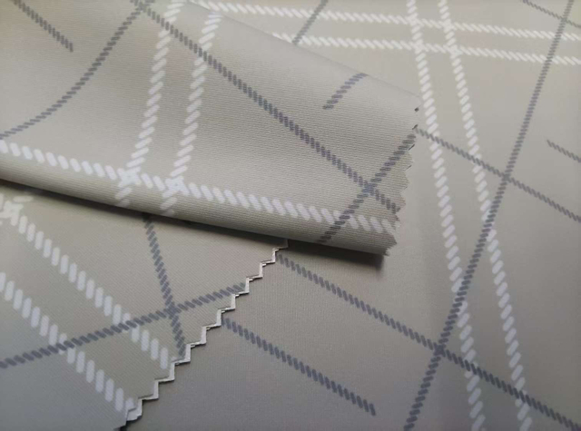 75D warp and weft T8 film lamination line pattern printing polyester fabric