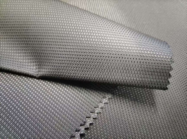 400D filament with imitated cross jacquard pattern polyester fabric