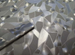 Irregular yin-yang reflective release paper polyester fabric