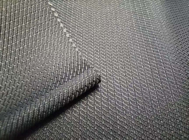 600D DTY horizontal line twill polyester fabric
