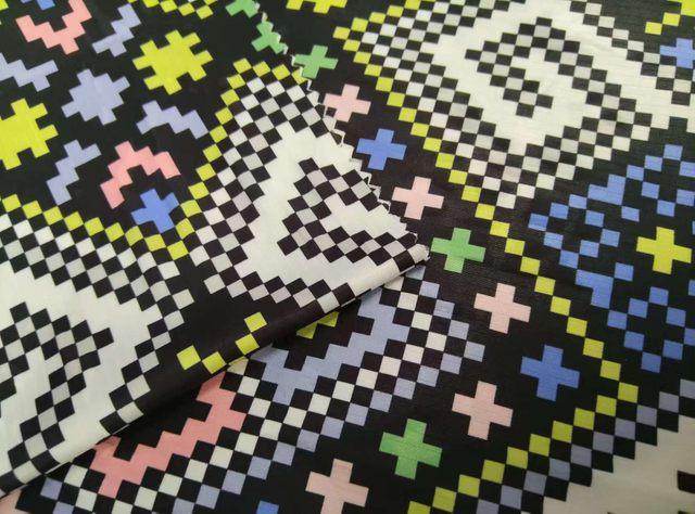 50D Polyester fabric Jacquard Printed