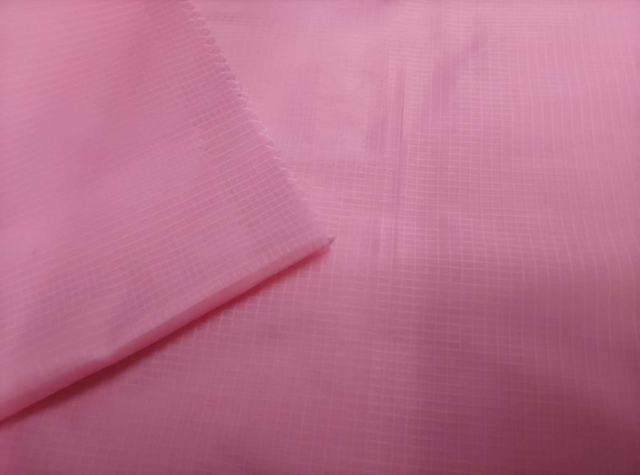 380T/0.2*0.3 Semi dull Nylon Taffeta with Double Thread Check nylon fabric