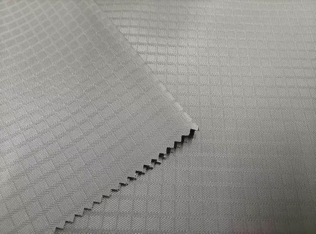 RPET400D polyester fabric twisted ripstop dobby