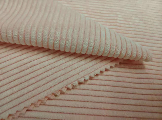 Fully polyester fabric 6 stripe non elastic corduroy