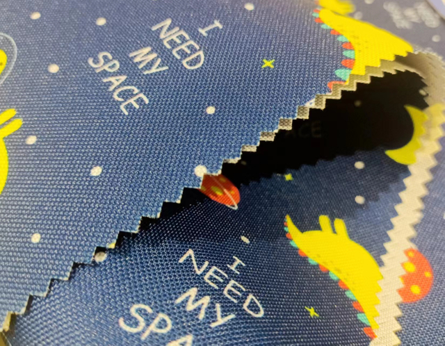 Printed RPET 600D oxford polyester fabric（starry sky)