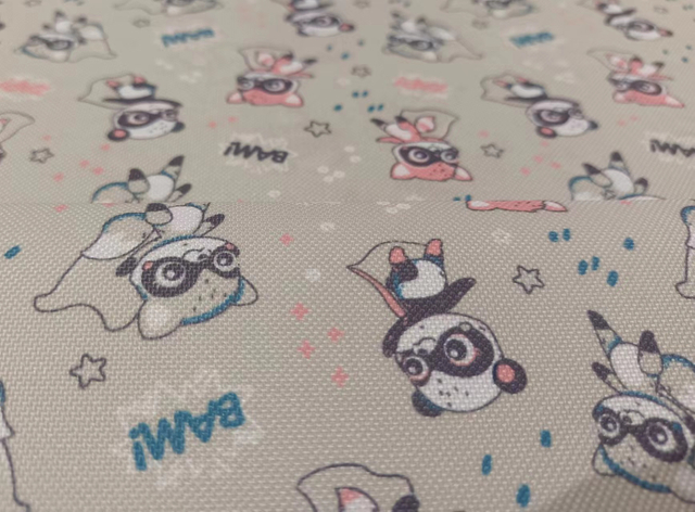 Printed RPET 600D oxford polyester fabric