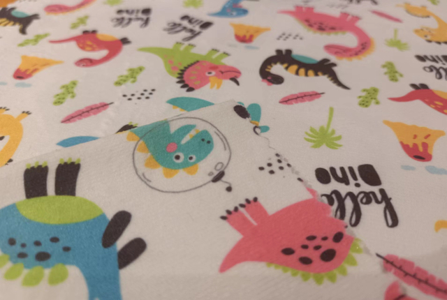 RPET velvet with digital printed pattern polyester fabric.