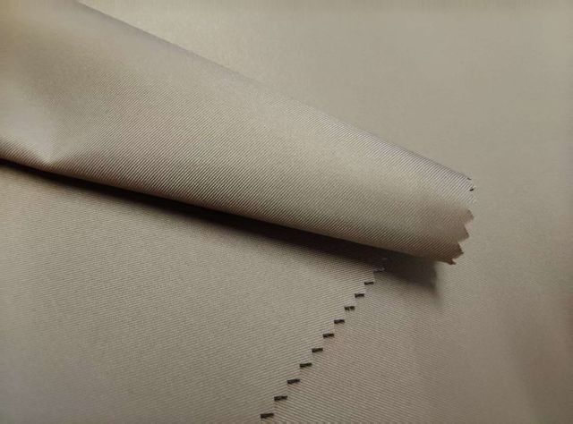 Degradable 75D Elastic Filament Oxford 2/2 Twill with White Film Grid and Sand-Drift Effect polyester fabric