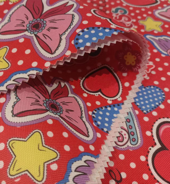 Printed RPET 600D oxford polyester fabric(crown)