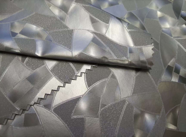 Irregular yin-yang reflective release paper polyester fabric