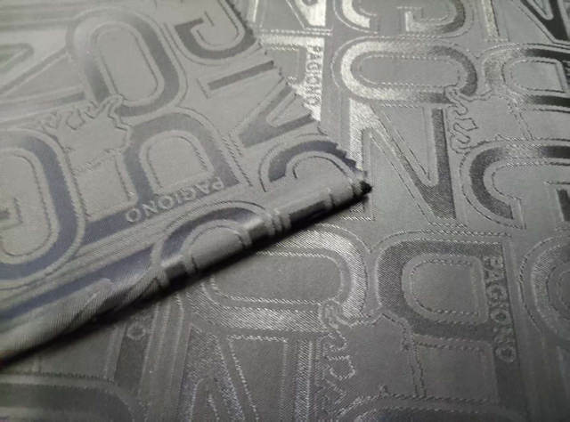 Nylon Letter Jacquard Laminated with 180G Jersey Fabric