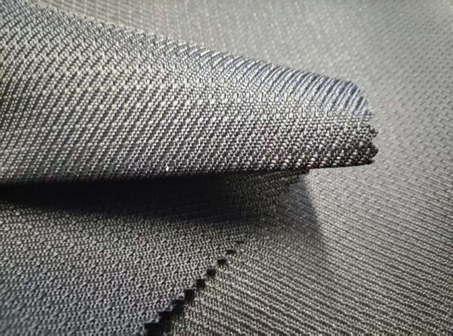 600D DTY horizontal line twill polyester fabric