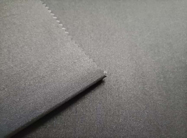 300D elastic filament with 70% horizontal line jacquard pattern polyester fabric