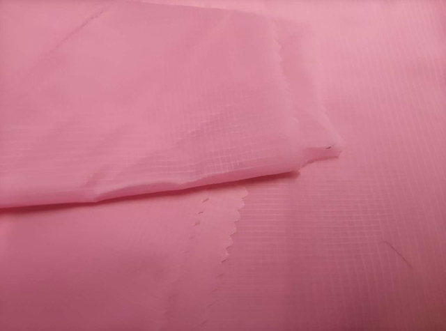 380T/0.2*0.3 Semi dull Nylon Taffeta with Double Thread Check nylon fabric