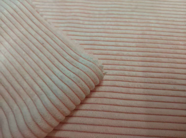 Fully polyester fabric 6 stripe non elastic corduroy