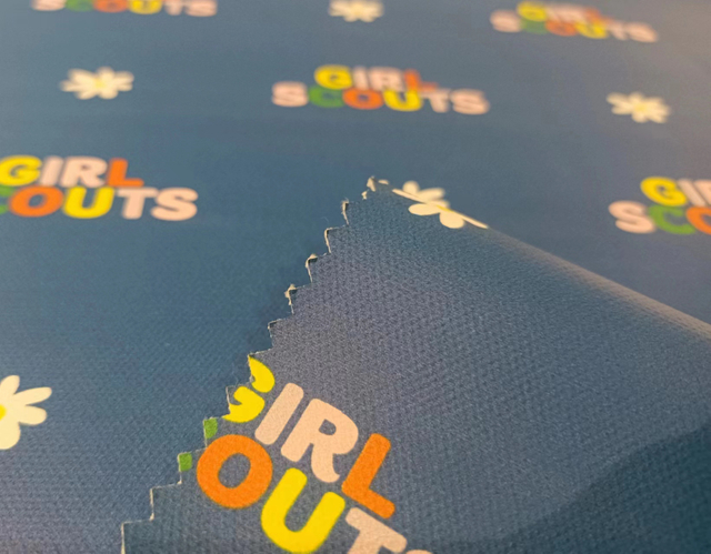 900D paste-off paper prints color letters polyester fabric
