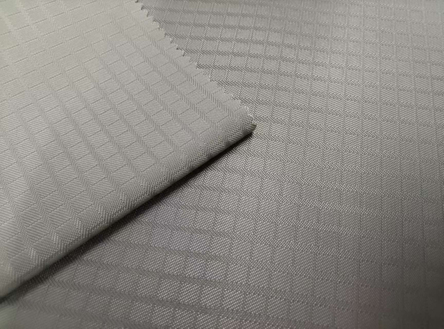 RPET400D polyester fabric twisted ripstop dobby