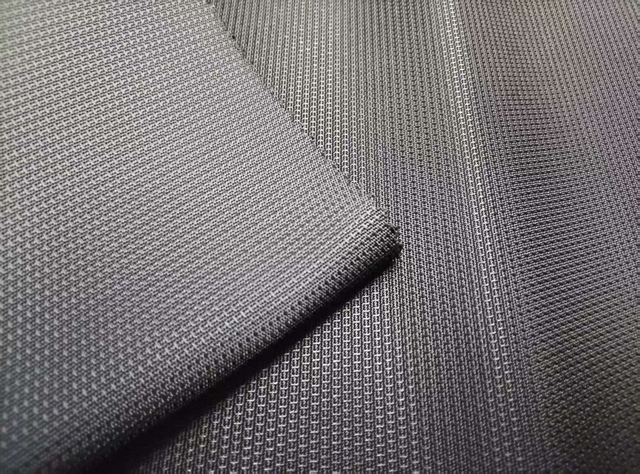 400D filament with imitated cross jacquard pattern polyester fabric