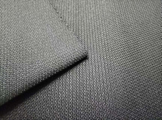 600D elastic filament with horizontal stripe jacquard pattern polyester fabric