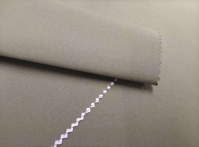 150D Mechanically Elastic TPU White Film Pasted with 20D Diamond Shaped "Kete" polyester fabric