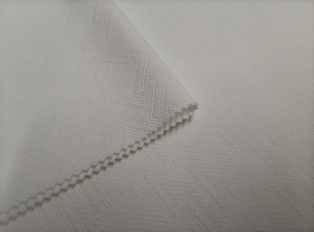 Knitted wool like Jacquard with Unequal Sized Checks polyester fabric